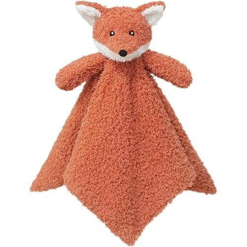 Baby Orange Fox Soft Stuffed Animal Security Blanket, Plush Fox Character Lovey Blanket, Baby Shower/Nursery Gift, Newborn Infant Toddler Snuggle Blankie for Boys Girls, 14 Inches