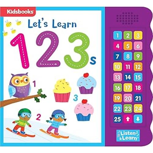 Let's Learn 123s - Interactive Counting Sound Book for Toddlers | 27 Fun Buttons, Tracing & Number Recognition | Engaging Early Learning Board Book