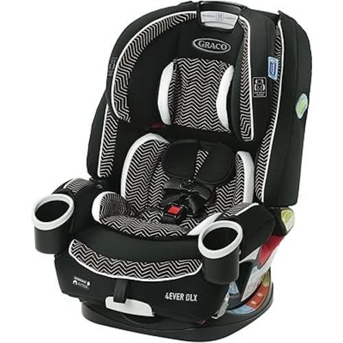 Graco 4Ever DLX 4-in-1, 10 Years Use Infant to Toddler Car Seat, Zagg, Includes Rear Facing, Forward Facing, Highback Booster & Backless Booster Seat options