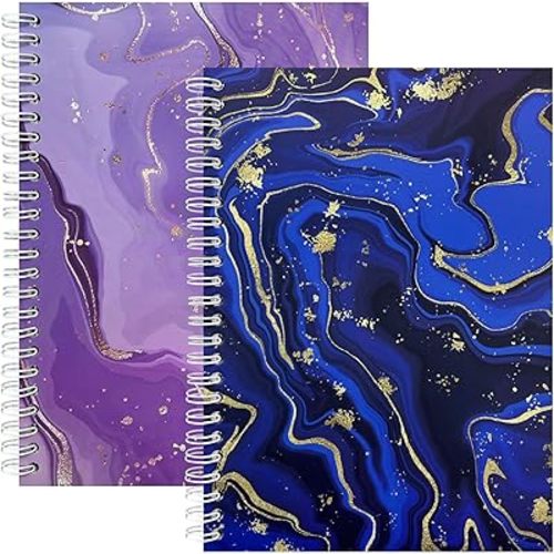 2 Pack Reusable Sticker Collecting Book Storage Album with 32+32 Sheets Blank Release Paper A5 Size Sticker Collection Holder Organizer Book for Adults (Blue+Purple)