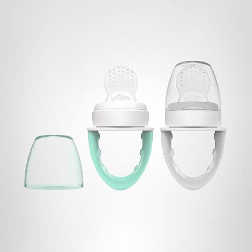 Dr. Brown's Fresh First Silicone Feeder, Mint & Grey, 2 Count