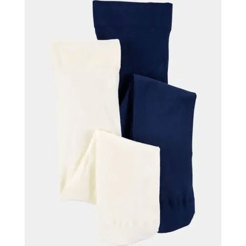 Baby Girl 2-Pack Tights - Navy/Ivory | Carter's