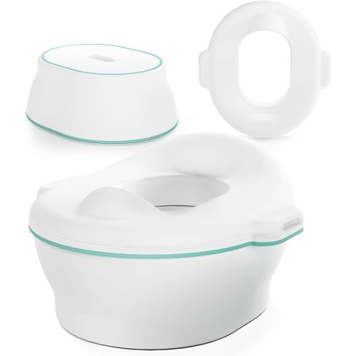 Frida Baby 3-in-1 Grow-With-Me Toddler Potty Training Toilet, Toddler Potty, Toilet Topper Training Seat and Step Stool, Easy-to-Clean Potty Training System