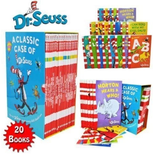 Dr Seuss Classic 20 Books Gift Set (Kids Wonderful World Read at Home Collection) Titles include - The Cat in the Hat, Green Eggs and Ham, Oh The Places you'll Go, One Fish Two Fish Red Fish