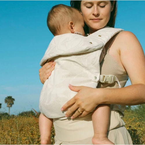 GOJIBERRY Ivory Bloom Baby Carrier | Removable Covers, Ergonomic