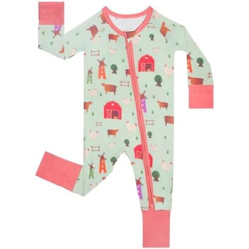 GUISBY Baby Boys' Pajamas Sleep N Play, Baby Clothes, Long Sleeve, Footless,Newborn-2T