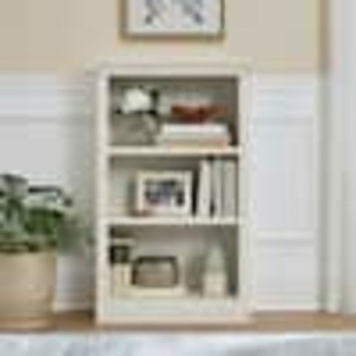 StyleWell 43 in. Off White 3-Shelf Classic Bookcase with Adjustable Shelves HS202006-38WTE