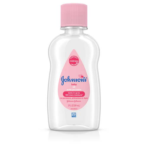 Johnson's Baby Oil, Mineral Oil, Baby Massage Oil, Original, 3 fl. oz