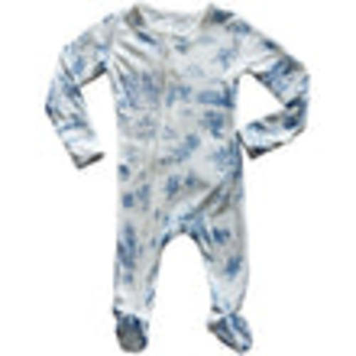 Storyland Toile Bamboo Convertible Zipper Footie PJs | Blue – zukababy