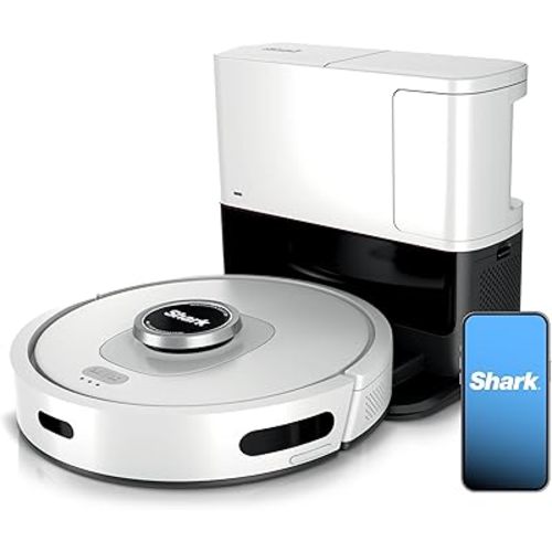 Shark AI Ultra Voice Control Robot Vacuum with Matrix Clean Navigation, Home Mapping, 60-Day Capacity, XL Self-Empty Base for Homes with Pets, Carpet & Hard Floors, Cool Grey, AV2511AE