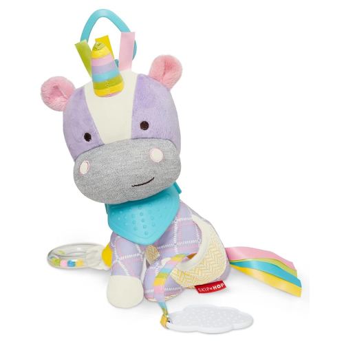 Skip Hop Bandana Buddies Baby Activity and Teething Toy with Multi-Sensory Rattle and Textures, Unicorn