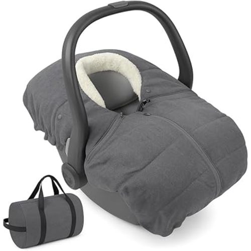 Winter Car Seat Cover for Baby – Cozy Infant Carseat Blanket Compatible with UPPAbaby Aria and Mesa and Most Car Seats | Warm Windproof Weather-Resistant Baby Carrier Cover for Boys & Girls