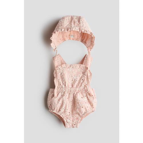 2-PIECE EYELET-EMBROIDERED SET