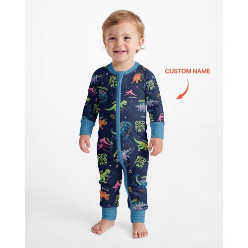 Custom Name God says I am Dinosaur Bamboo Convertible Zippy