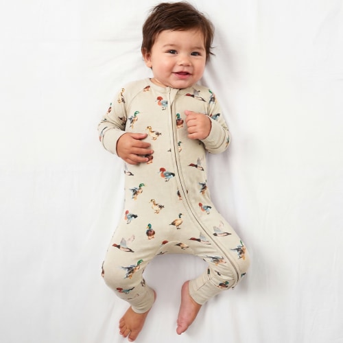 Colorful Ducks Bamboo Zipper Romper Pajamas | MIOZING