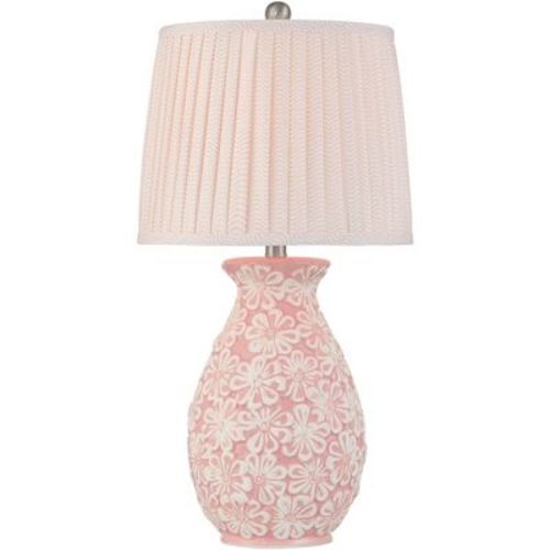 360 Lighting Buttercup 25" High Pink and White Flowers Ceramic Table Lamp