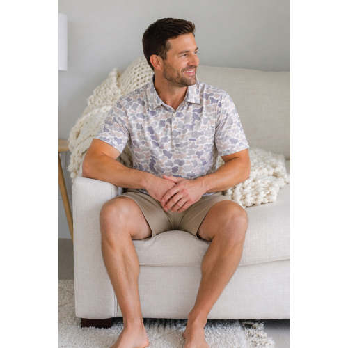 Short Sleeve Polo in Camo Cutie | Caden Lane