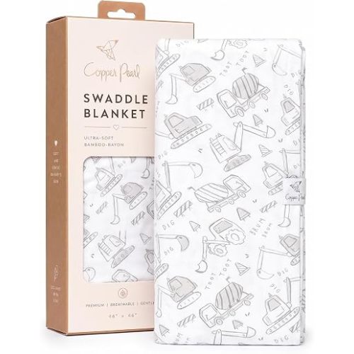 Copper Pearl Swaddle Blankets for Newborns | Soft Stretchy Receiving Blankets for Boys and Girls | Large 46 x 46 Inch Baby Blankets | Lightweight and Breathable Swaddles | Gage