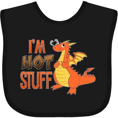 I'm Hot Stuff- Cute Dragon Baby Bib