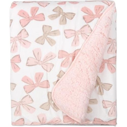 Baby Essentials Sherpa Fleece Baby Blanket 35x30 – Super Soft, Warm Reversible Baby Blankets for Newborns, Infants, Toddlers, and Nursery