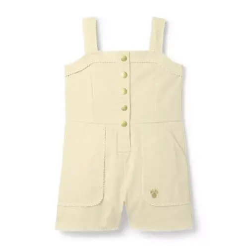Girl Khaki Disney Minnie Mouse Twill Romper by Janie and Jack