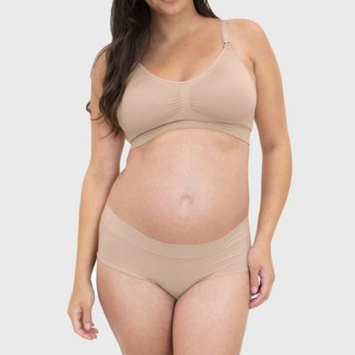 Kindred Bravely Grow With Me Maternity + Postpartum Briefs - Light Pink L: Nylon Spandex Tricot, Wide Waistband