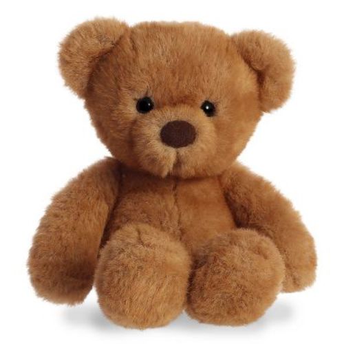 Aurora Small Softie Bear Snuggly Stuffed Animal Brown 9"