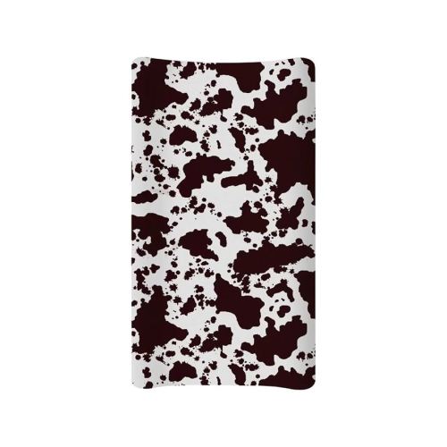 Brown Cow Print Changing Pad Cover for Baby Girls Boys Soft Breathable Diaper Changing Pad Cover with Elastic Edge Removable Bassinet Cradle Mattress Sheets 32x16