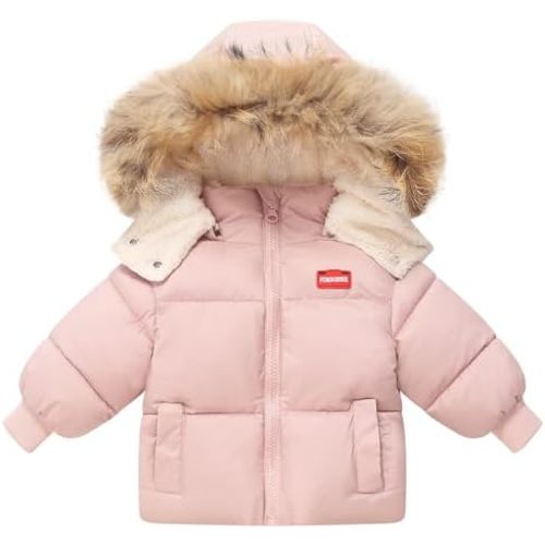 Abrigo de invierno para niños pequeños, chaqueta acolchada con capucha para niño de nieve, ropa gruesa para exteriores