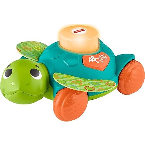 Fisher-Price Baby Toy Linkimals Sit-to-Crawl Sea Turtle for Ages 9+ Months, Compatible Only with Linkimals Items
