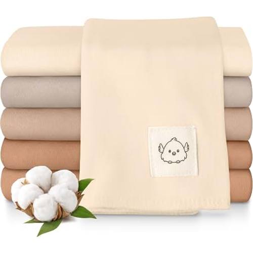 Cotton Burp Cloths 6 Pack - Color Ecru