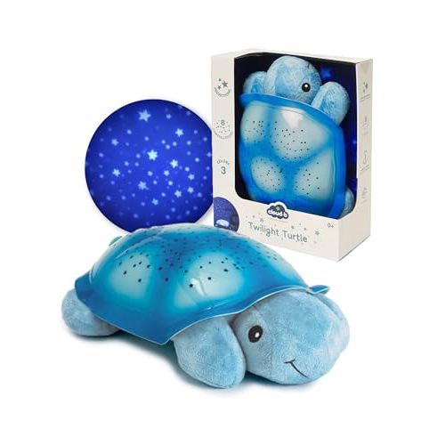 Cloud b Calming Nightlight Star Projector | Gentle Brightness | 3 Colors | 8 Constellations | Auto-Shutoff | Twilight Turtle Blue