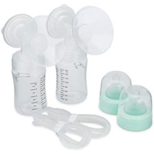Motif Medical Luna Double Breast Pump Replacement Parts - Breast Pump Parts W/Bottles, Nipples, Tubing, Valves, Breast Shields (32mm), Diaphragms, Connectors & More - Safe Easy-to-Use Breast Pump Kit