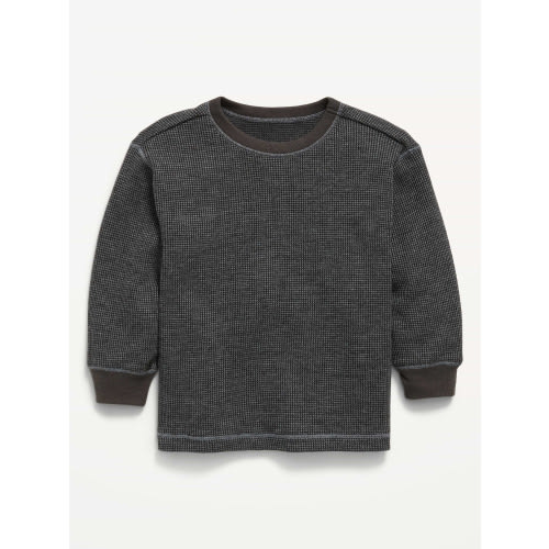 Long-Sleeve Waffle Knit T-Shirt for Toddler Boys
