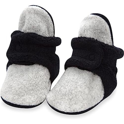 Zutano Unisex Fleece Baby Booties, Two Snap Closure, Newborn to 24 Months