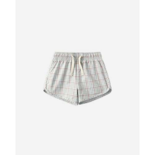 Swim Trunk Light Blue Plaid