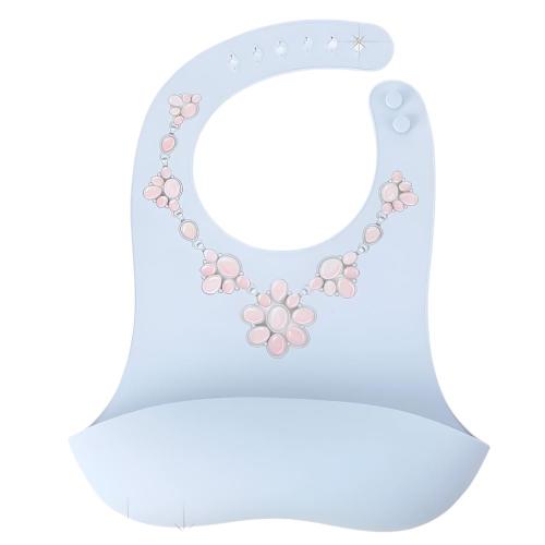 Cluster Jewelry Silicone Bib - Blue