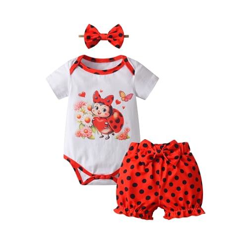 Infant Baby Girl Clothes Summer Ruffle Sleeve Romper Floral Shorts Headband 3Pcs Outfits Set