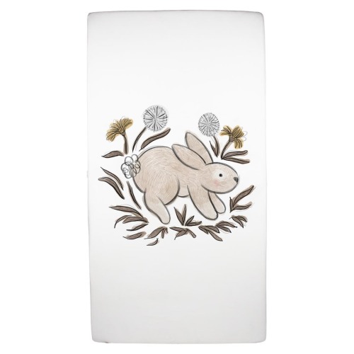 Organic Cotton Crib Sheet- Bunny Graphic