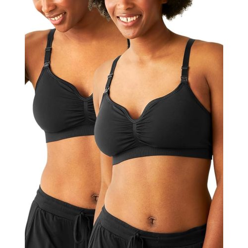 Kindred Bravely Tatum Seamless Sweetheart Bralette Nursing Bras for Breastfeeding, Adjustable, Soft Maternity Bra 2 Pack