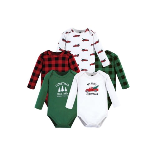Cotton Long-Sleeve Bodysuits 5-Pack