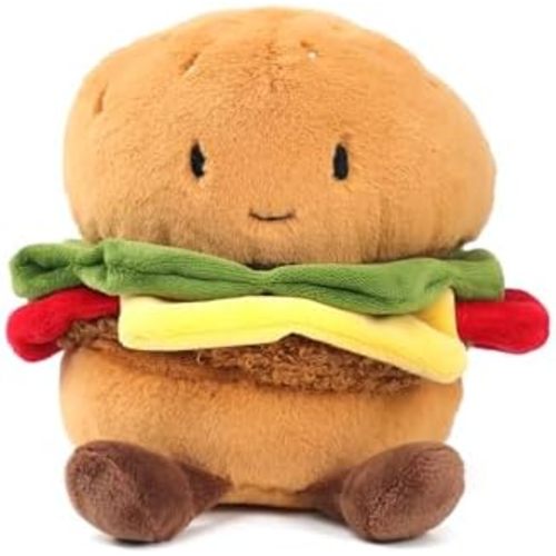 RECUR Hamburger Stuffed Animals Toy,Soft Food Plush,Cute Plushie 8 Inches, Adorable Gift for All Ages