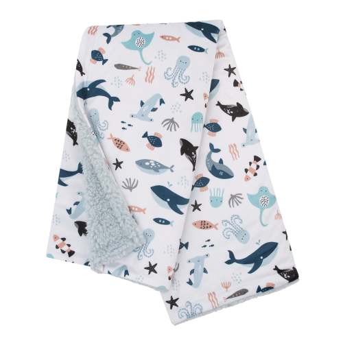 NoJo Explore Dream Discover Light Blue, Navy, Gray and Coral Super Sof – NoJo Baby & kids