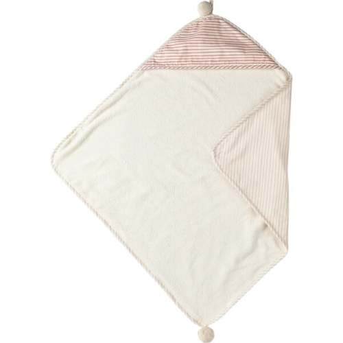 Stripes Away Hooded Towel, Petal/Dark Pink - Pehr | Maisonette