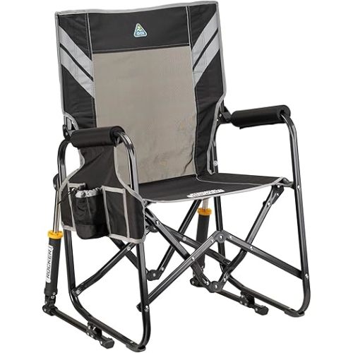 GCI Outdoor Stowaway Rocker - Varsity Black/Gray