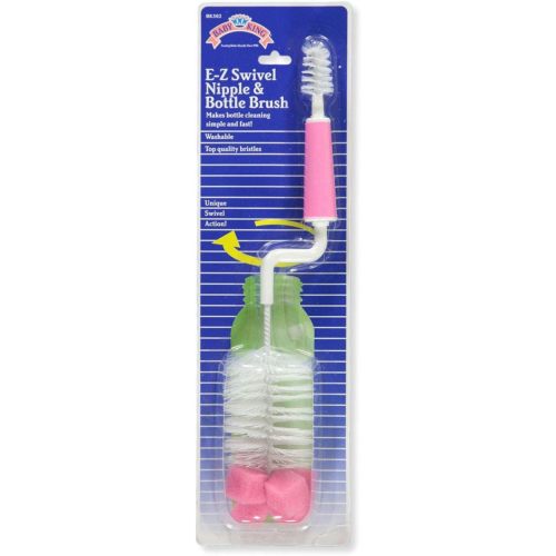 Babyking E-Z Swivel Nipple & Bottle Brush - Pink, one Size