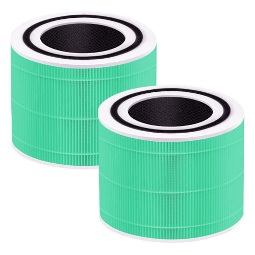 2 pack Core 300 Toxin Absorber Replacement Filter for LEVOIT Core 300 / 300S / 300-P / 300S-P / P350 Air Purifier, 3-in-1 H13 True HEPA & Activated Carbon Filter, Core 300-RF-TX, Green