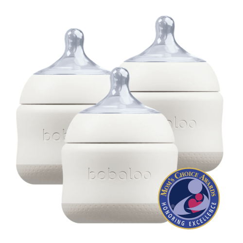 babaloo bottle set of 3 - creme color - 8oz