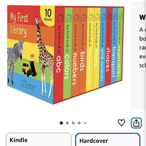 My First Library: Boxset of 10 Board Books for Kids