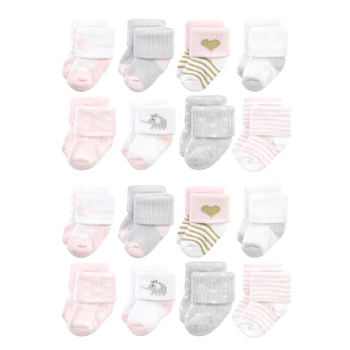 Hudson Baby Unisex Baby Cotton Rich Baby Terry Socks 16-Pack